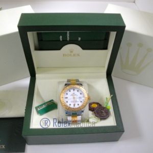 Alternative view of rolex replica yacht master I acciaio oro white dial orologio replica