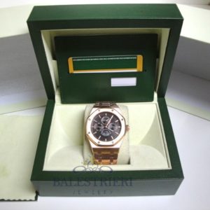 Alternative view of audemars piguet replica royal oak jumbo rose gold perpetuale imitazione copia