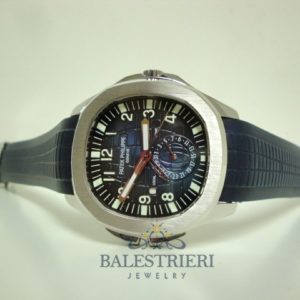 Alternative view of patek philippe replica acciaio aquanaut crono blue dial strip rubber orologio imitazione