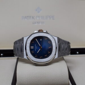 Alternative view of Patek philippe replica nautilus 5711 blue arabic dial