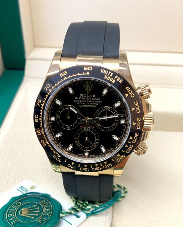 Rolex replica daytona 116518LN black dial oysterflex clone movement