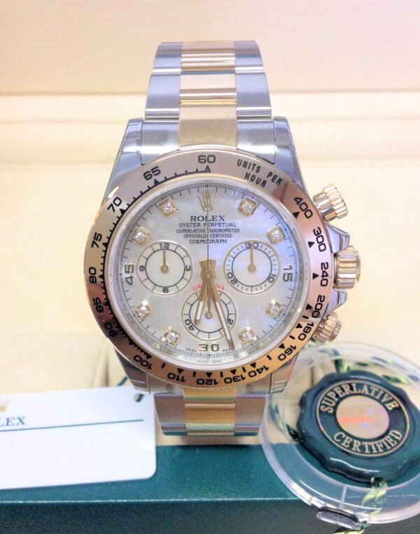 Rolex replica Daytona 116503 Bi/Colour diamond MOP dial