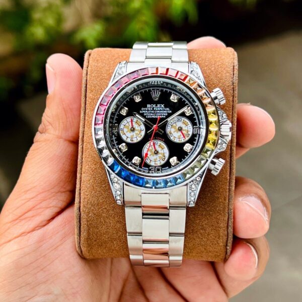 Rolex replica Daytona rainbow white gold