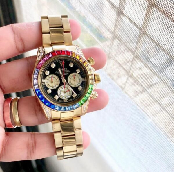 Rolex replica Daytona rainbow yellow gold